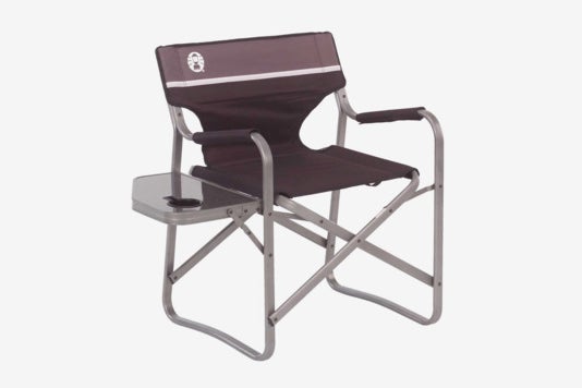 Coleman Portable Deck Chair With Side Table.